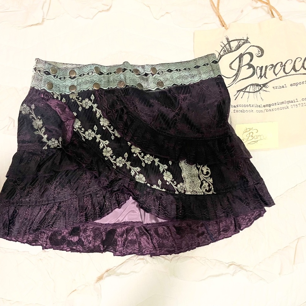 Barocco Tribal Short Ruffle Skirt